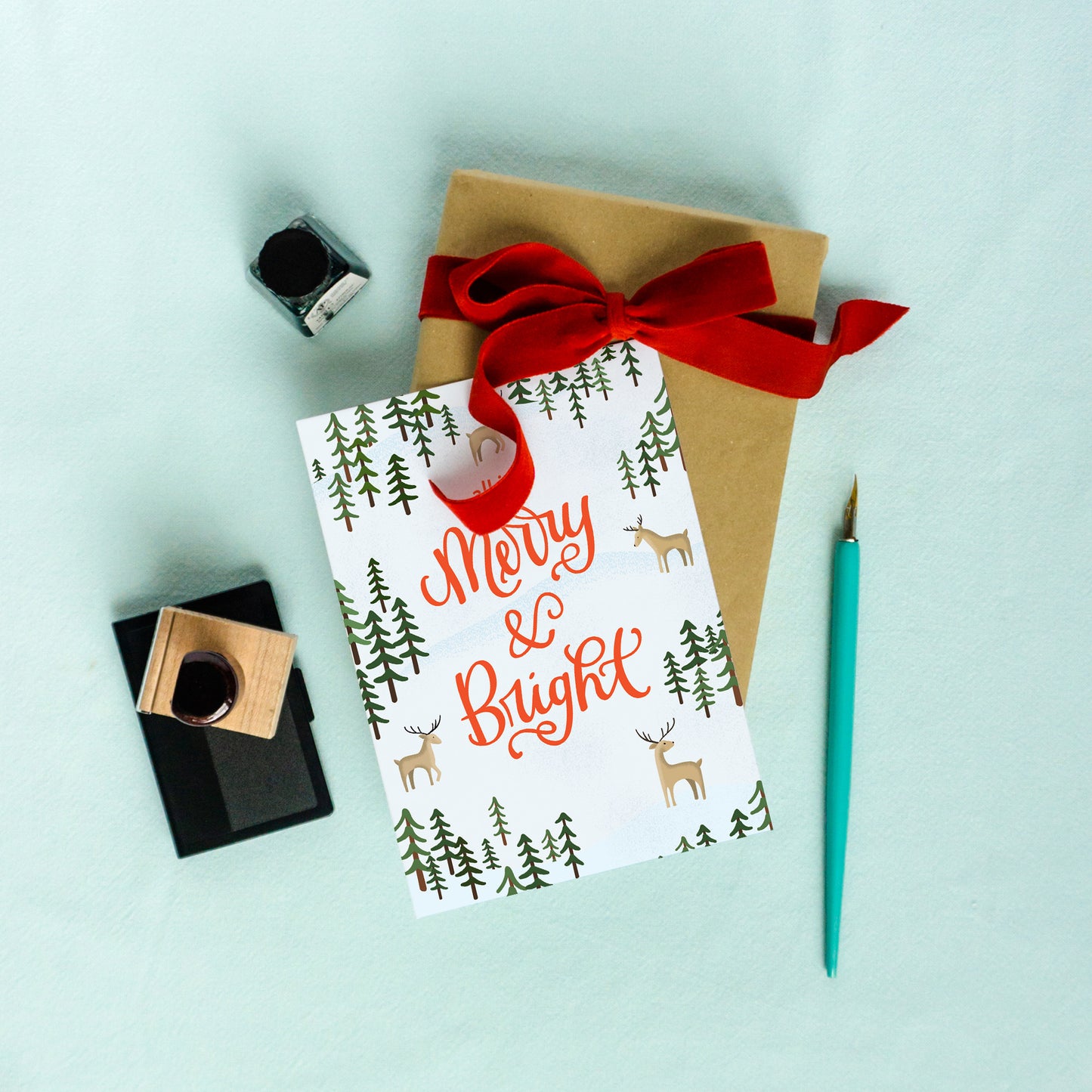All is Merry & Bright Christmas Card