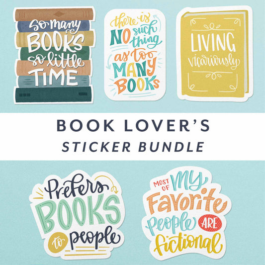 Book Lover Vinyl Sticker Bundle