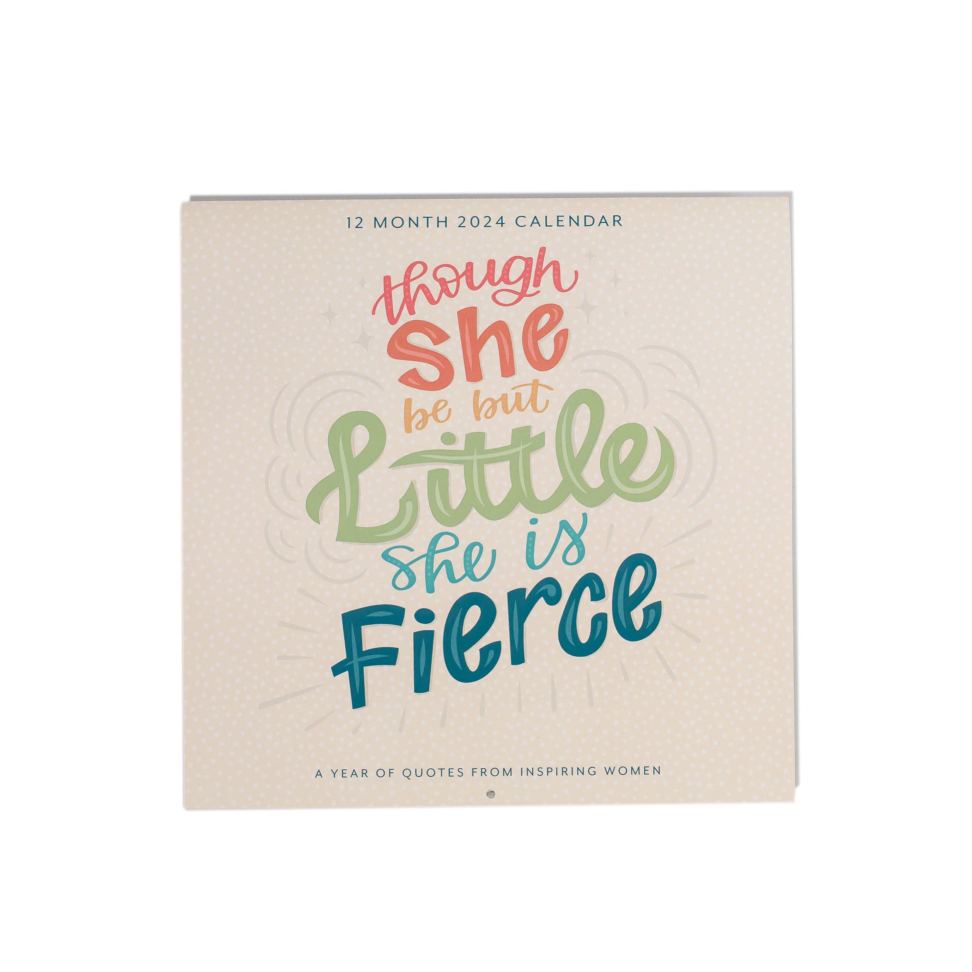 12 month wall calendar with inspiring quotes from famous women.