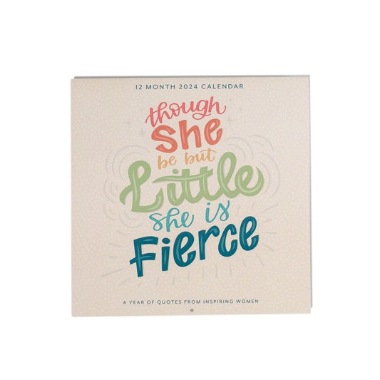 12 month wall calendar with inspiring quotes from famous women.