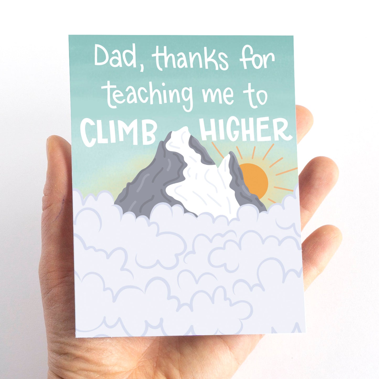 Mountain Hiking Father's Day Card