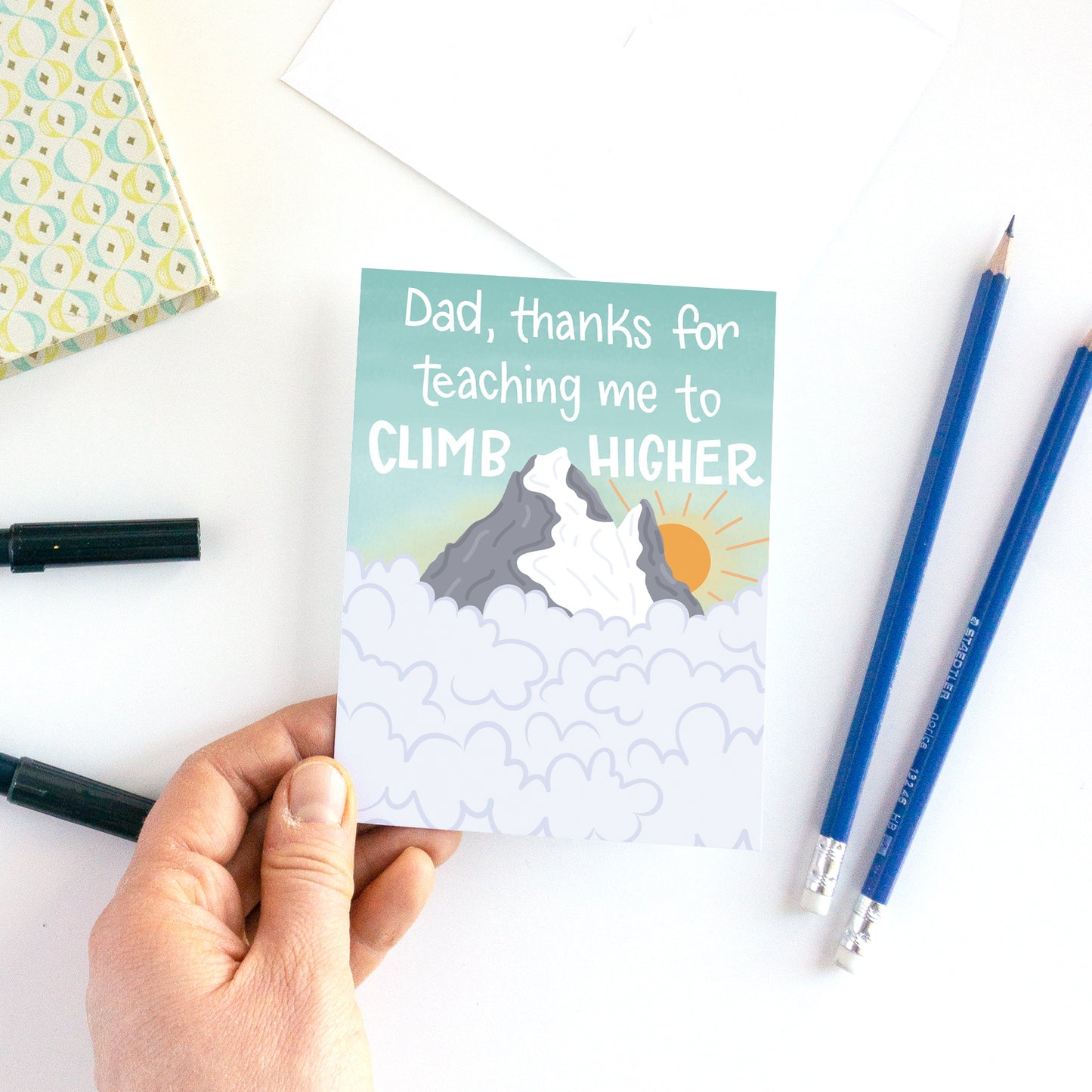 Mountain Hiking Father's Day Card