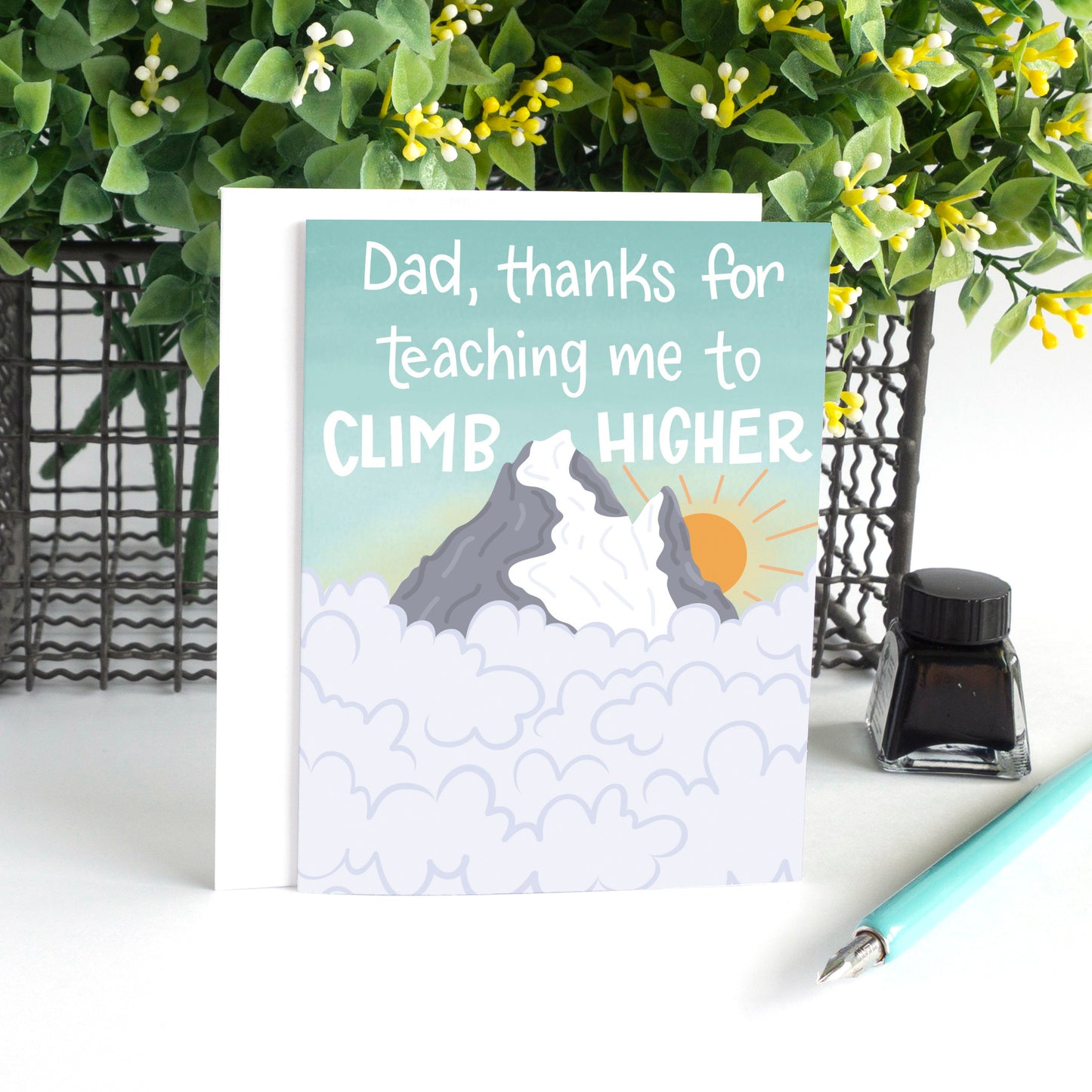 Mountain Hiking Father's Day Card
