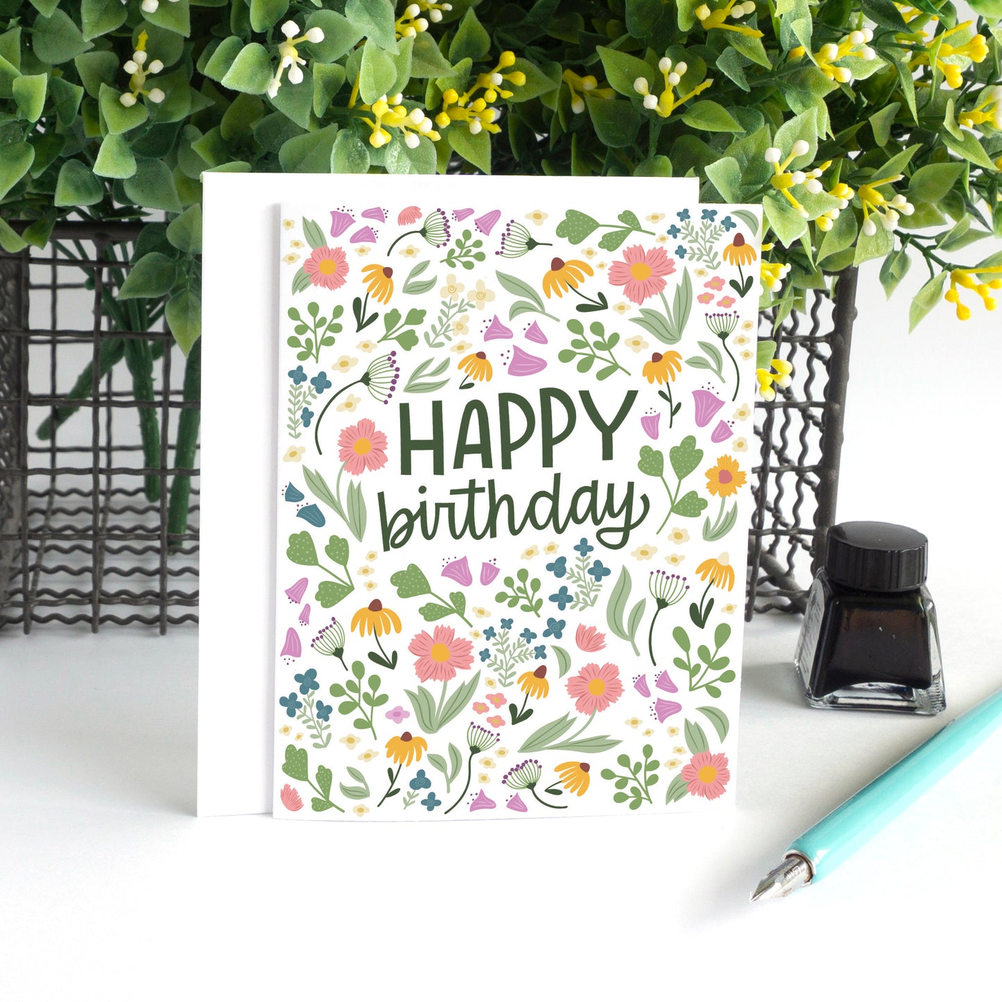Eye Spy Flower Birthday Card