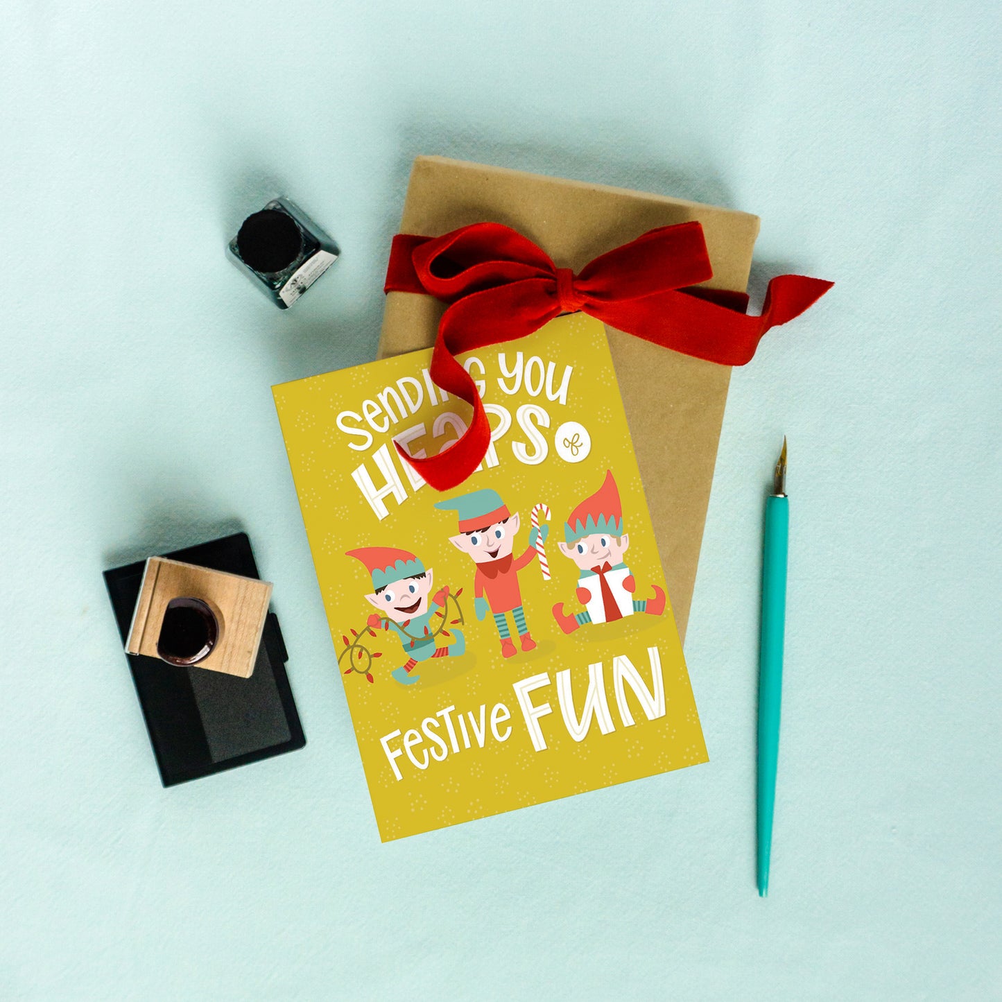 Christmas Elf Holiday Card