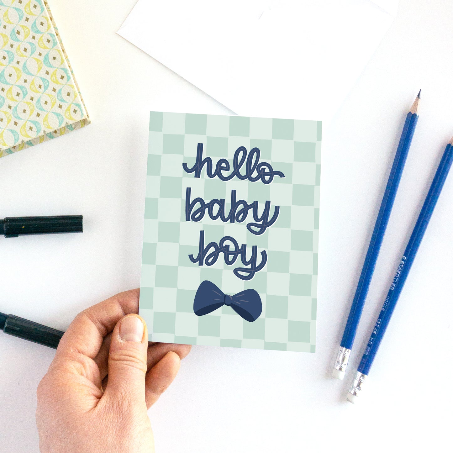 Bow Tie New Baby Boy Card