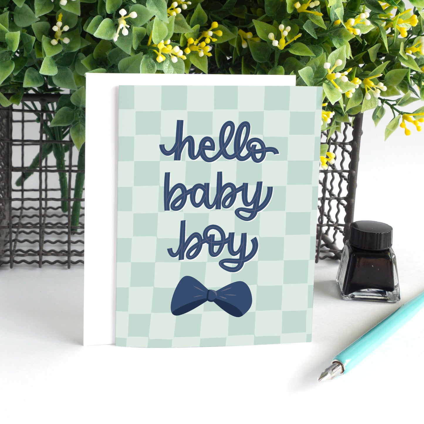 Bow Tie New Baby Boy Card