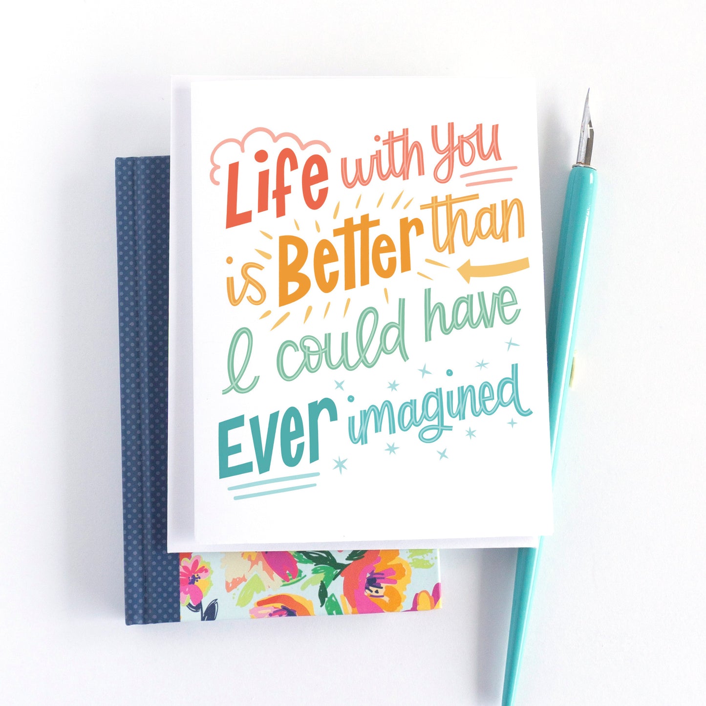 Colourful Valentine's Card for Husband