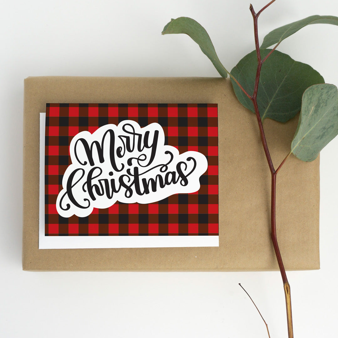 Plaid Merry Christmas Card