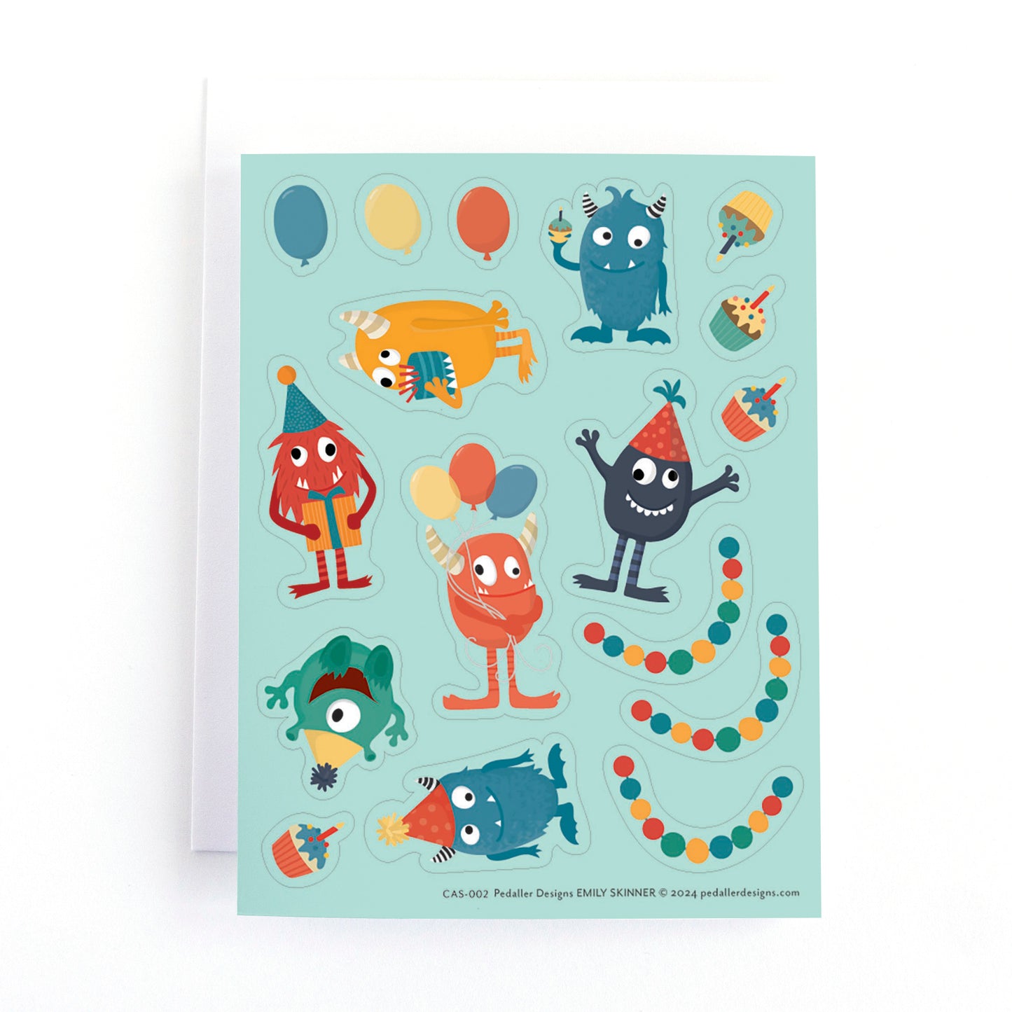 Monster Create-A-Scene Sticker Birthday Card