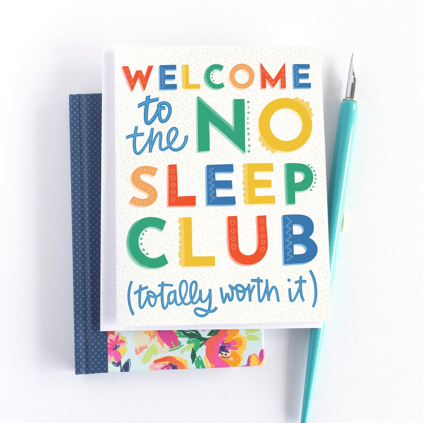 Welcome to the No Sleep Club Baby Card