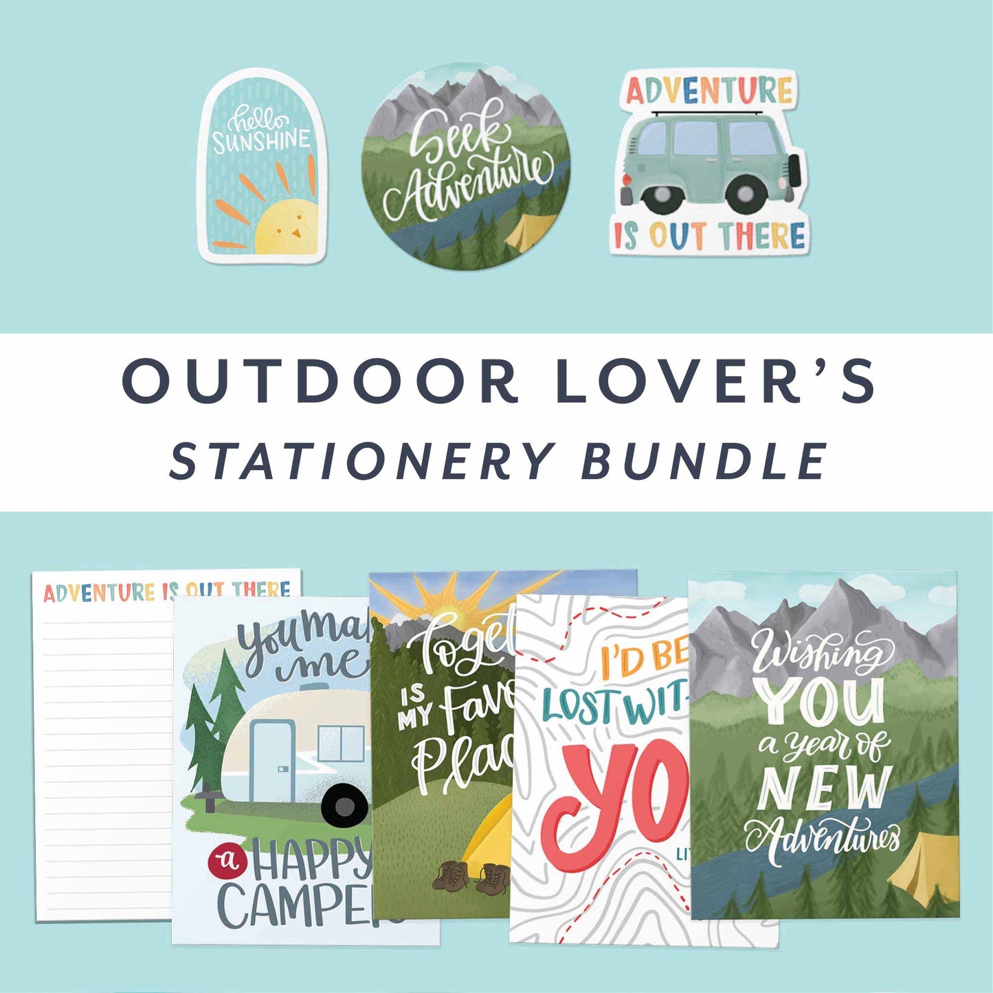 Camping Lovers Stationery Bundle