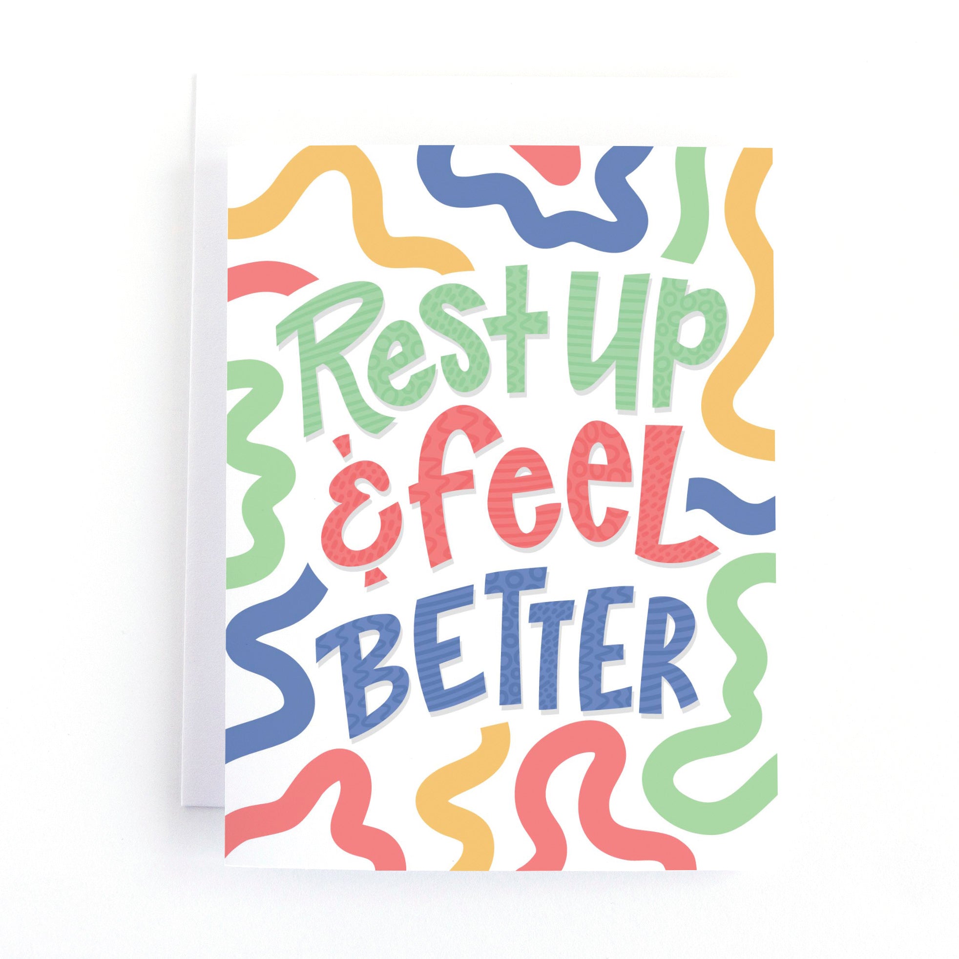 Feel better / get well soon card & Ribbon –