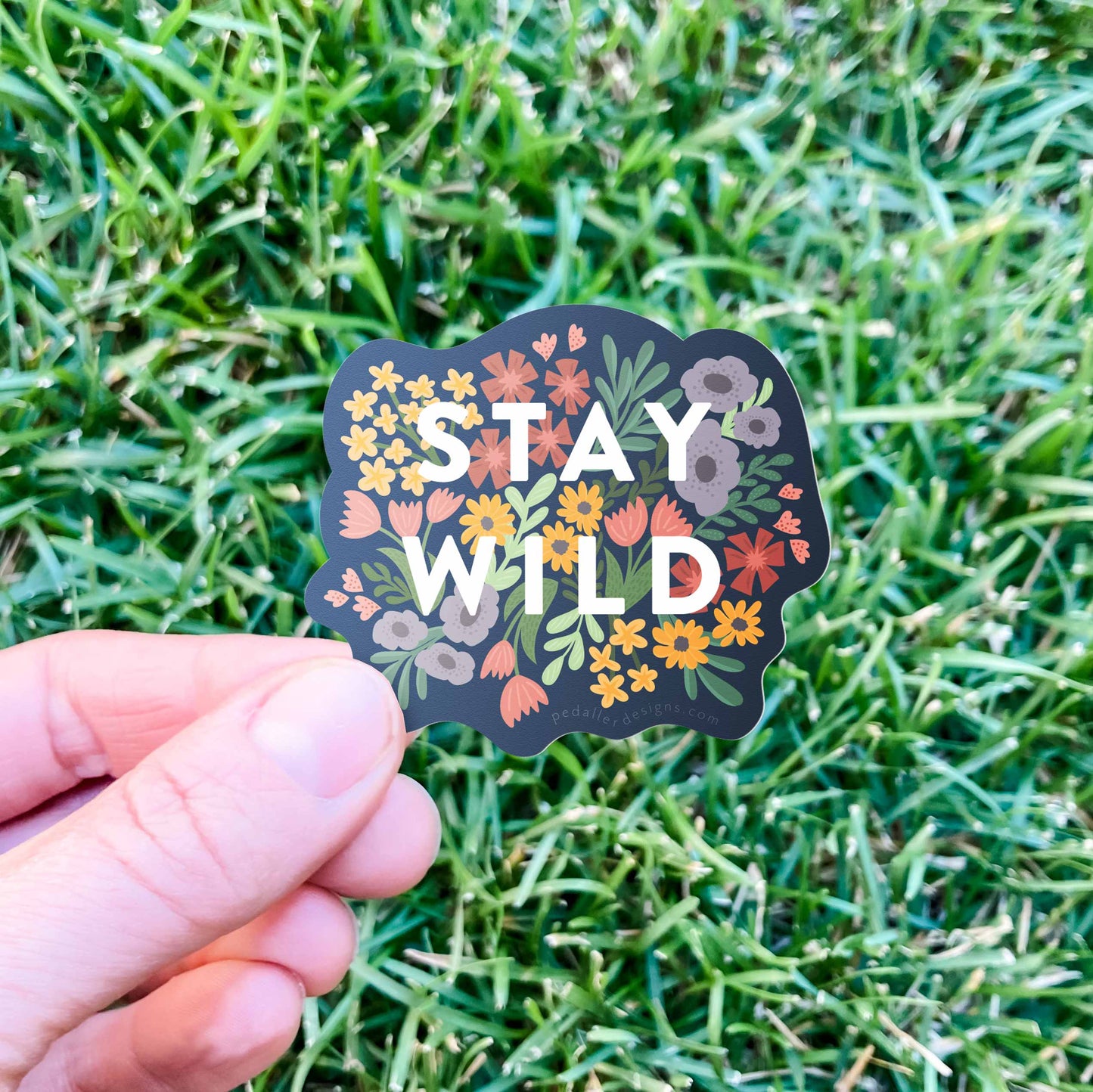 Stay Wild Floral Vinyl Sticker