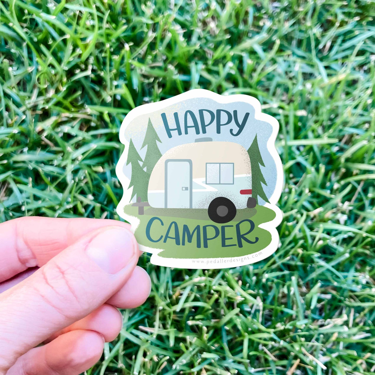 Happy Camper Vinyl Sticker