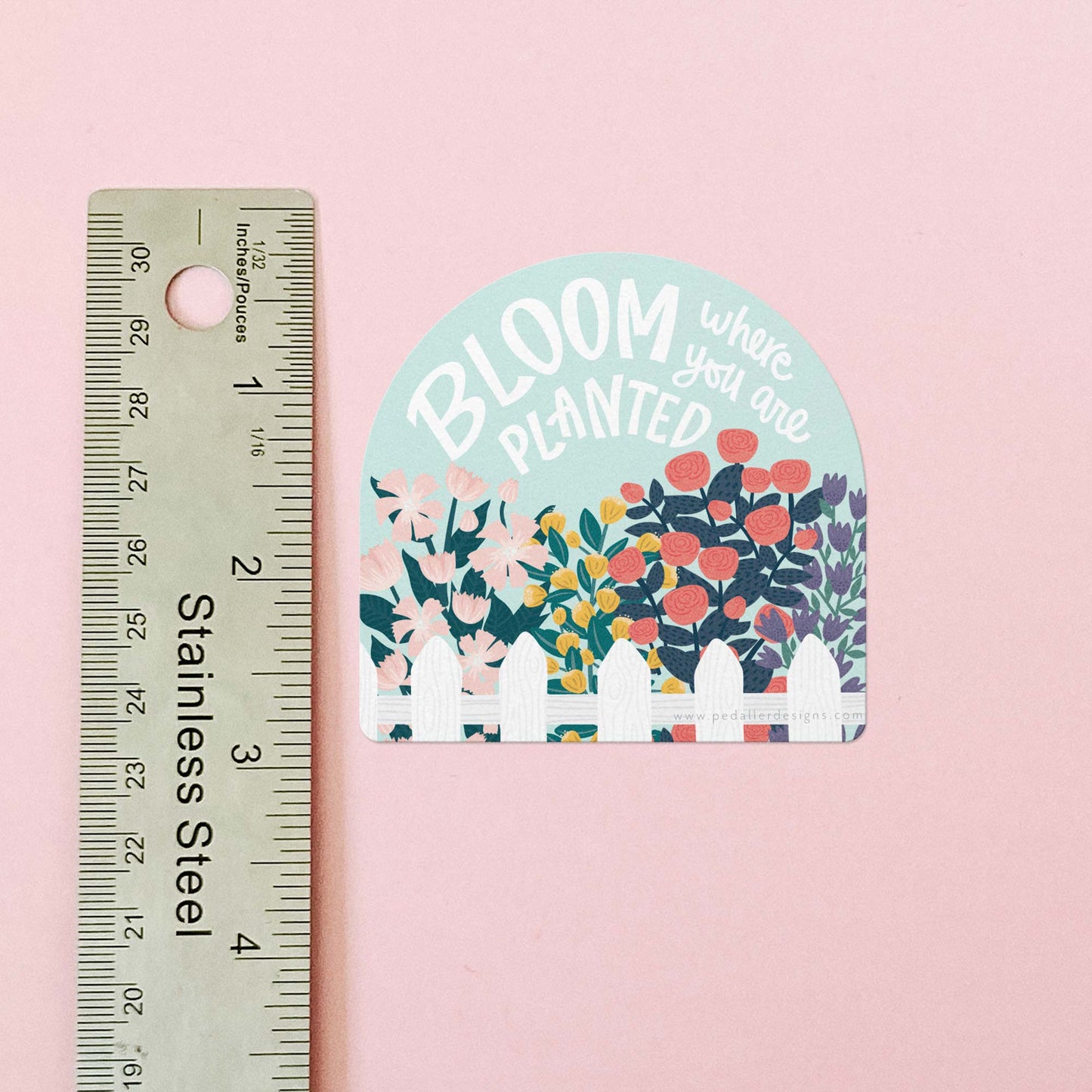 Bloom where you are planted Inspirational Vinyl Sticker