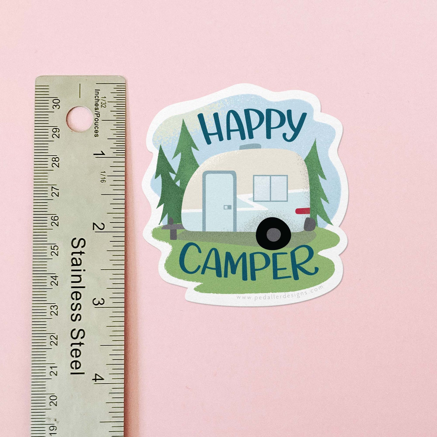 Happy Camper Vinyl Sticker