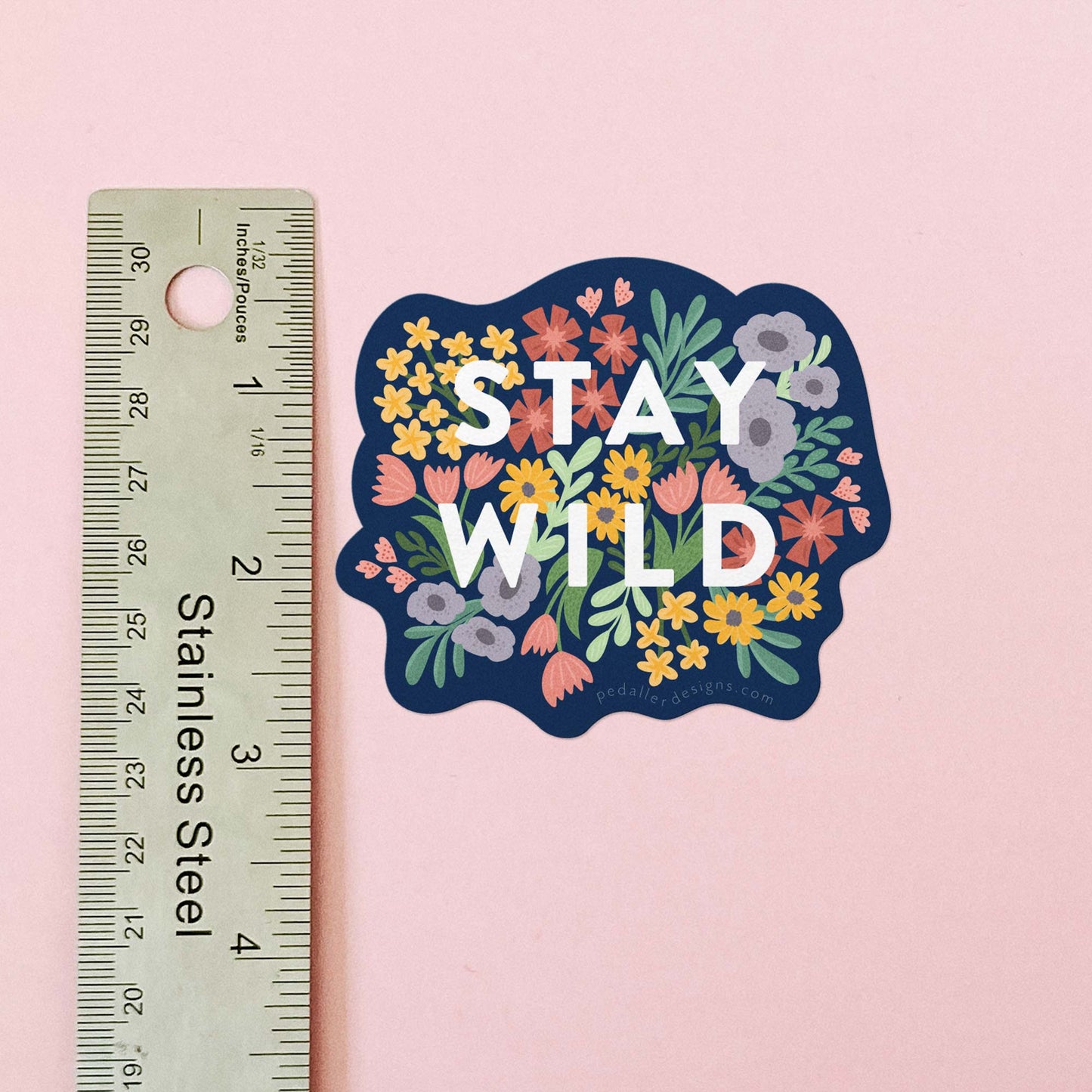 Stay Wild Floral Vinyl Sticker