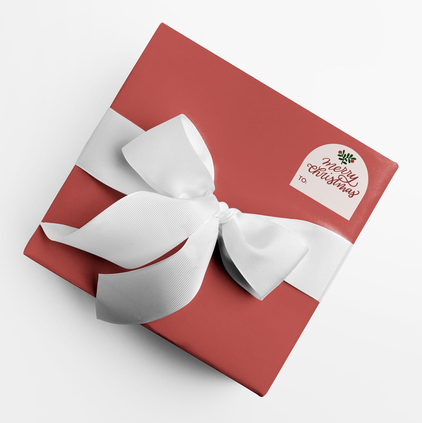 Christmas Greenery Gift Tag Sticker Sheet Set