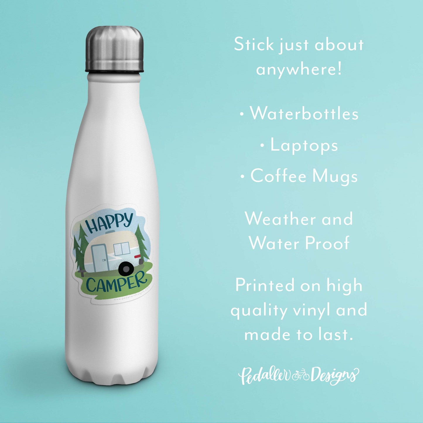 Happy Camper Vinyl Sticker