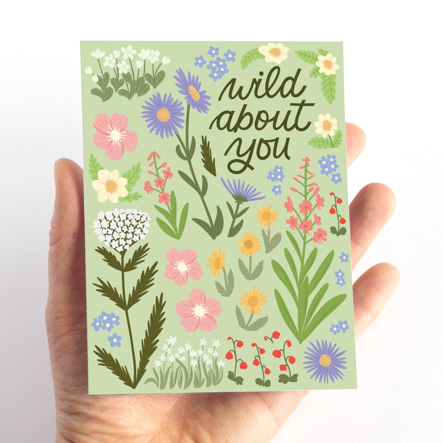 Wild Flowers Love Card