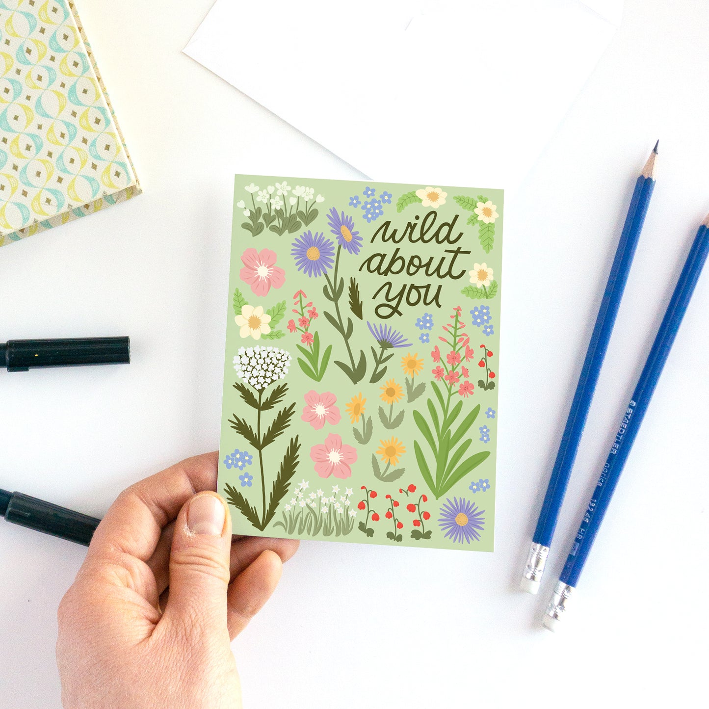 Wild Flowers Love Card