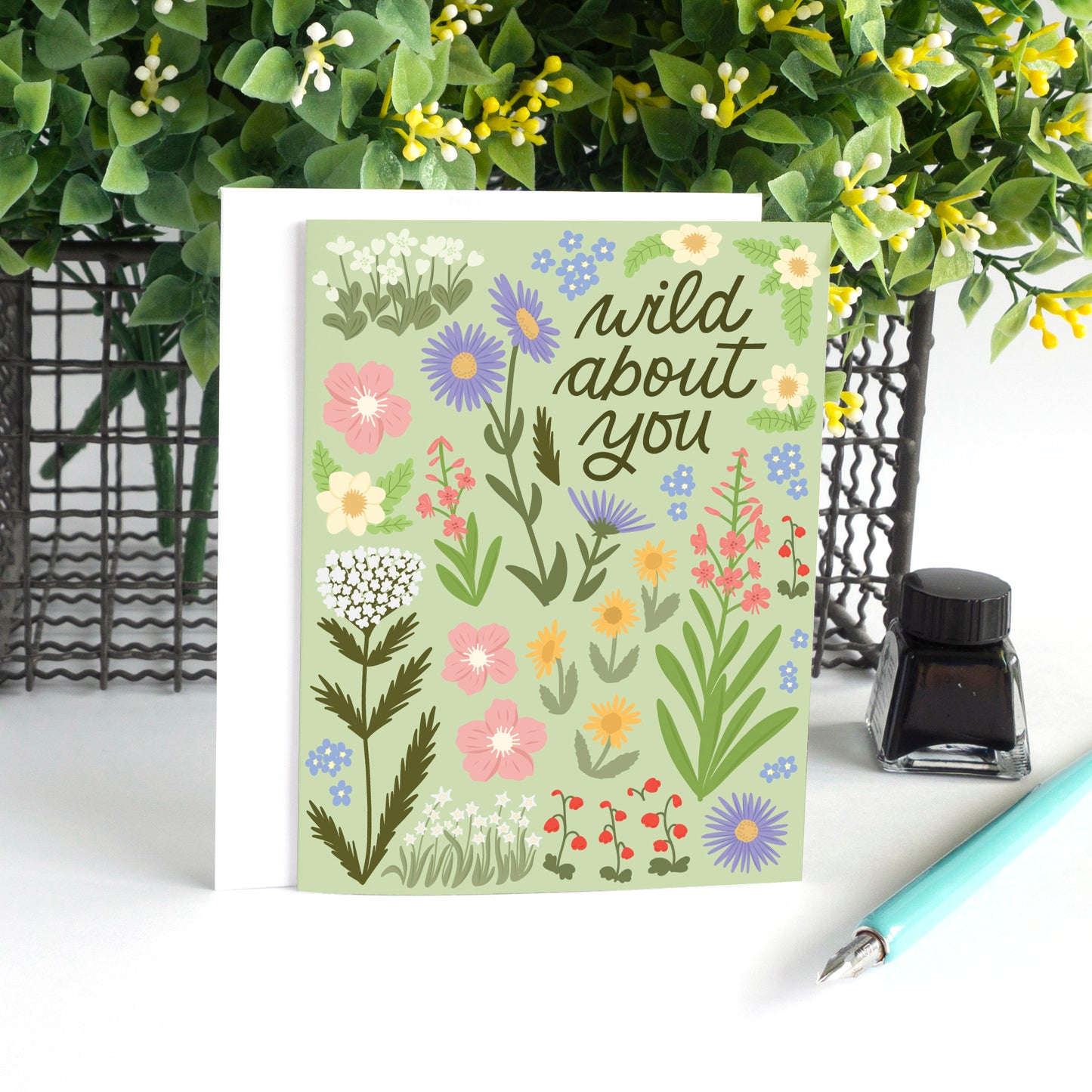 Wild Flowers Love Card