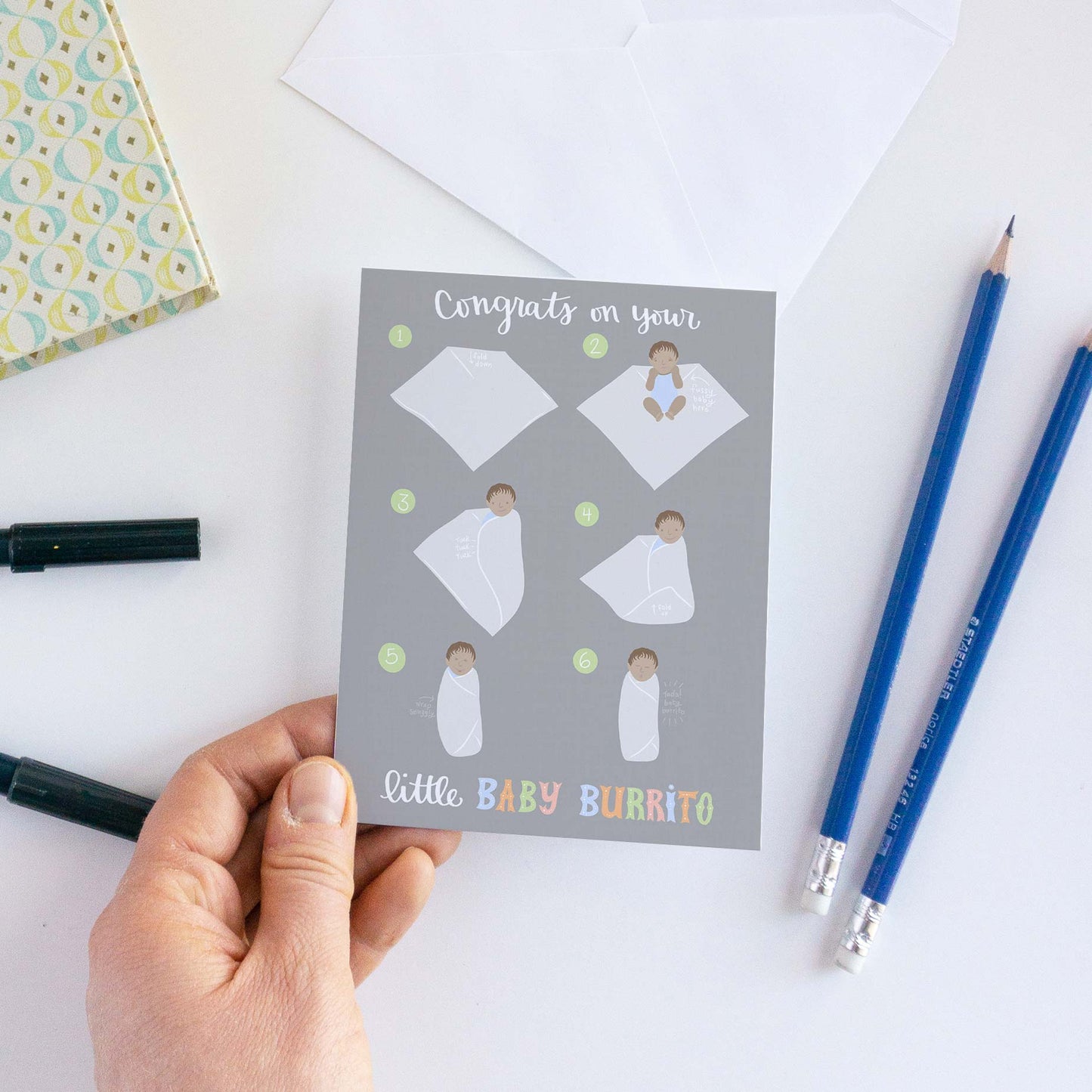 Congrats on your little Baby Burrito New Baby Card