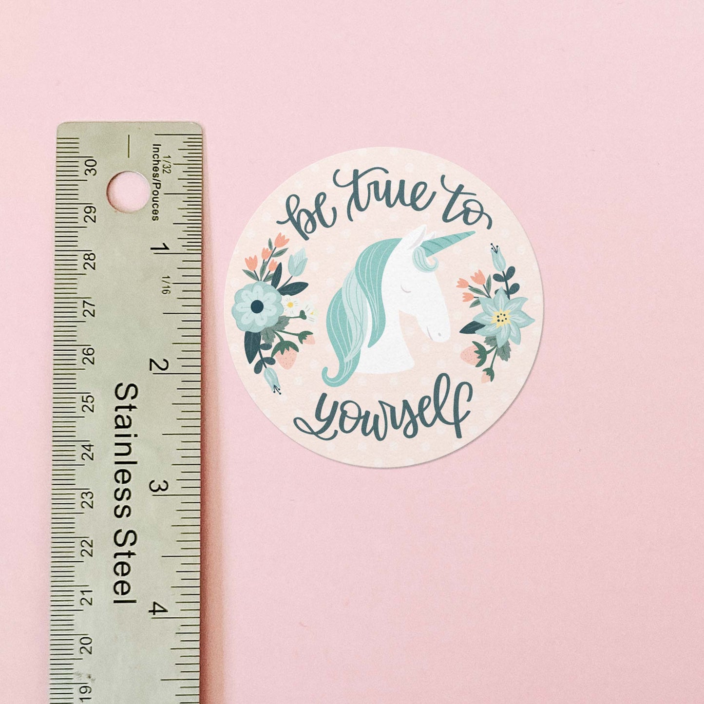 Be True to Yourself Unicorn Vinyl Sticker