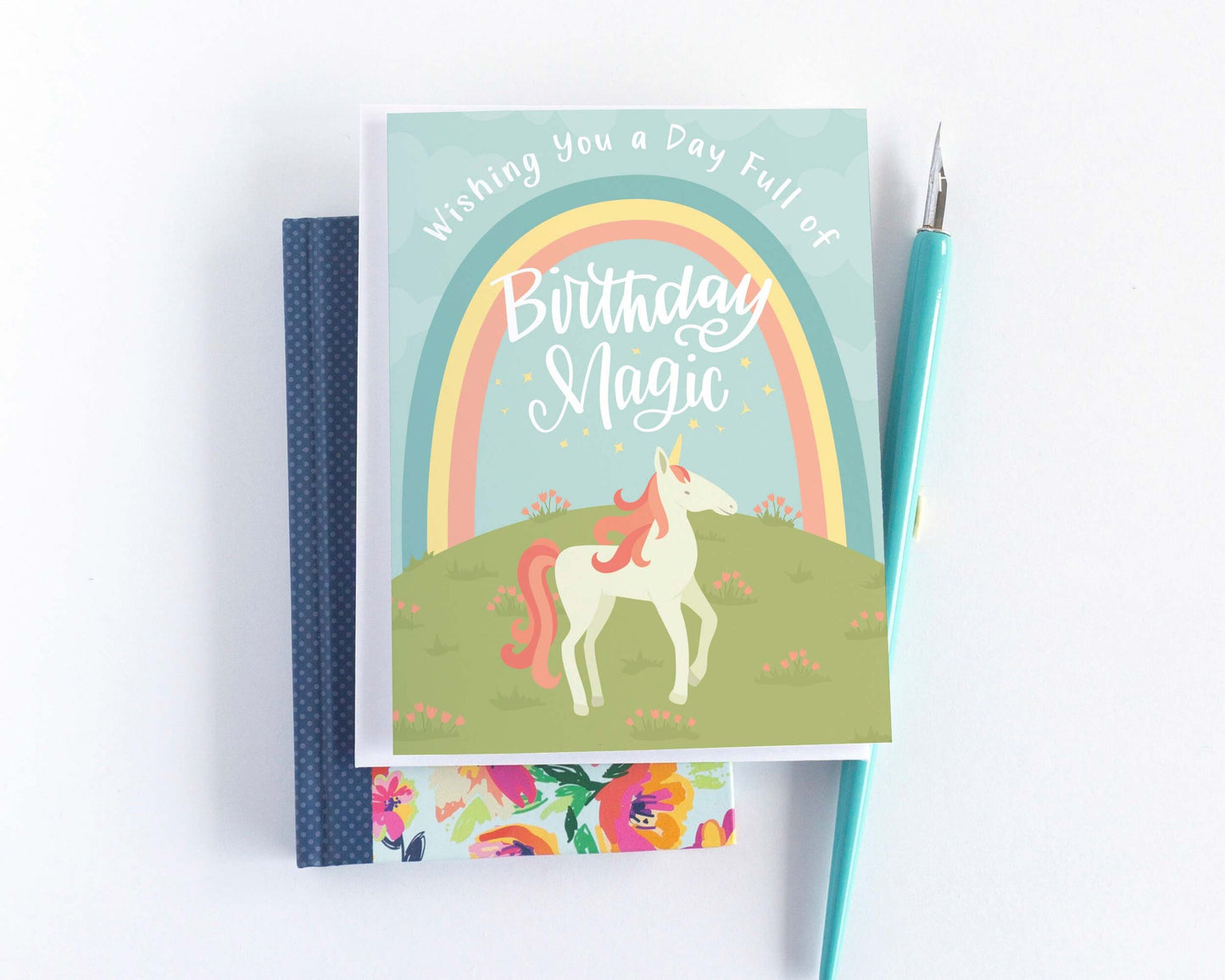 Unicorn Kids Birthday Card