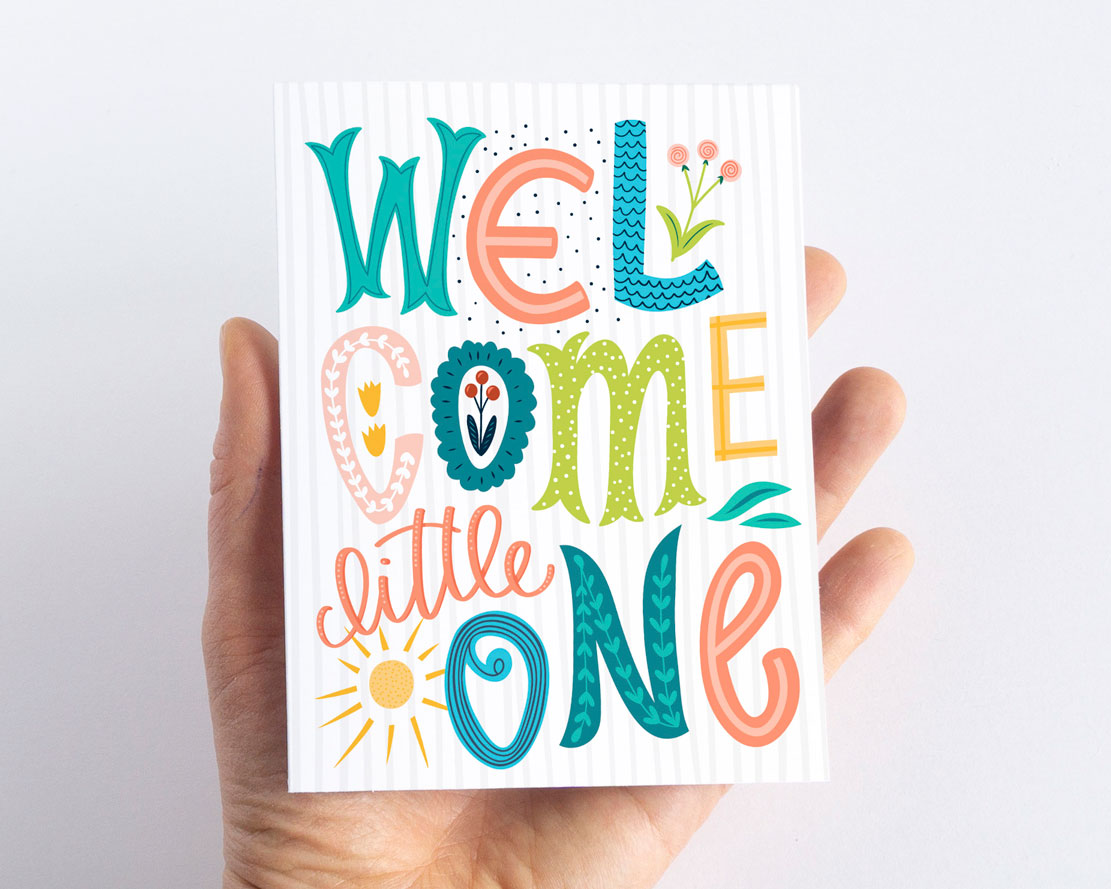 Welcome Little One New Baby Card