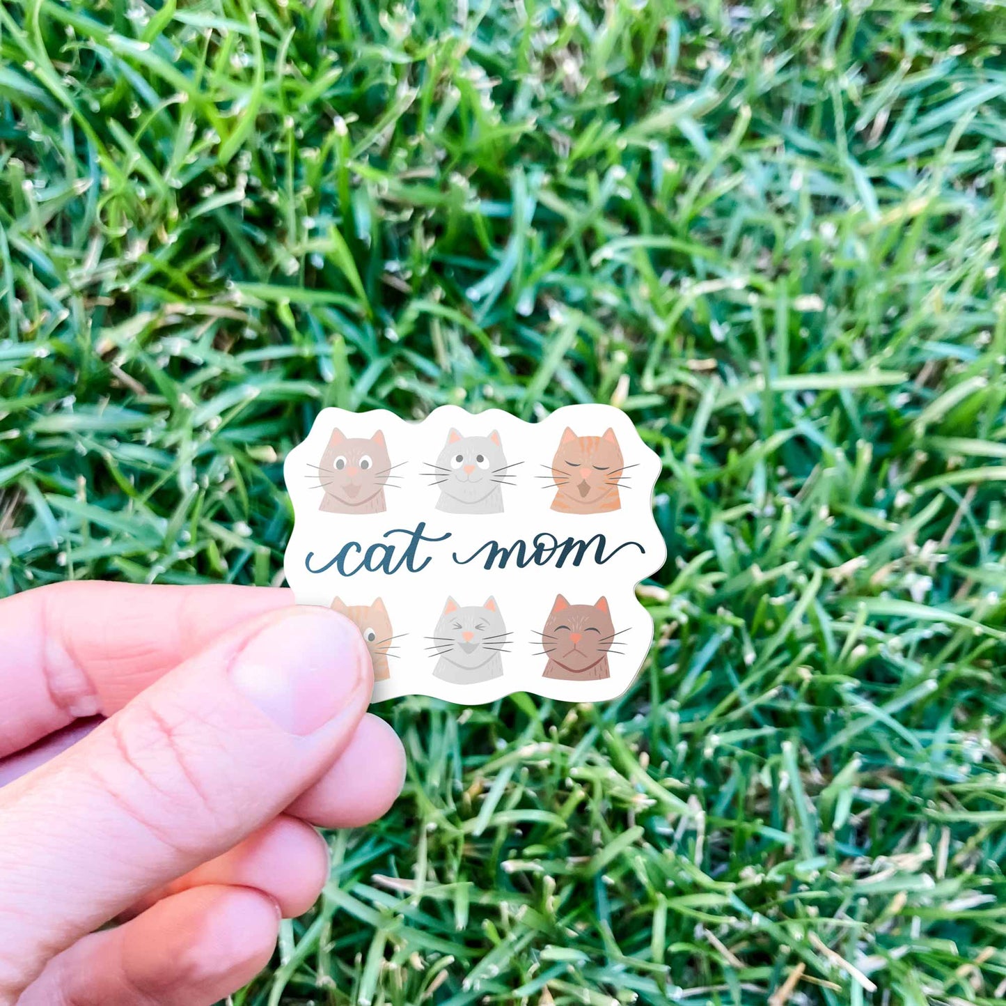 Cat Mom Vinyl Sticker