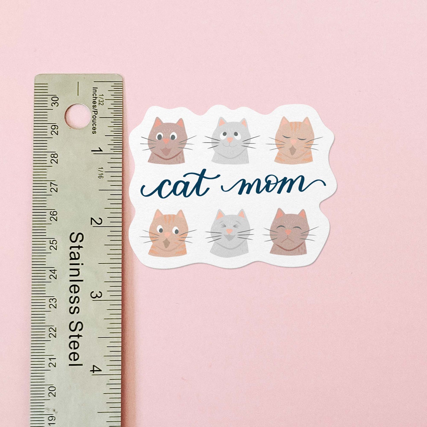 Cat Mom Vinyl Sticker