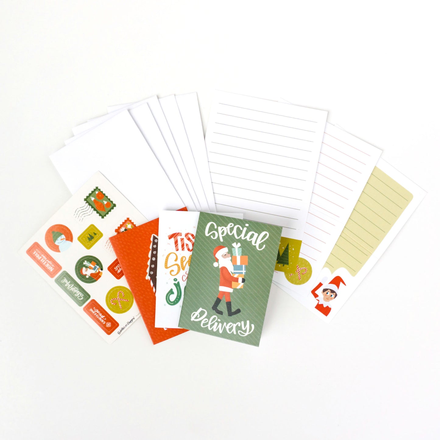 Christmas Elf on the Shelf Cards Set