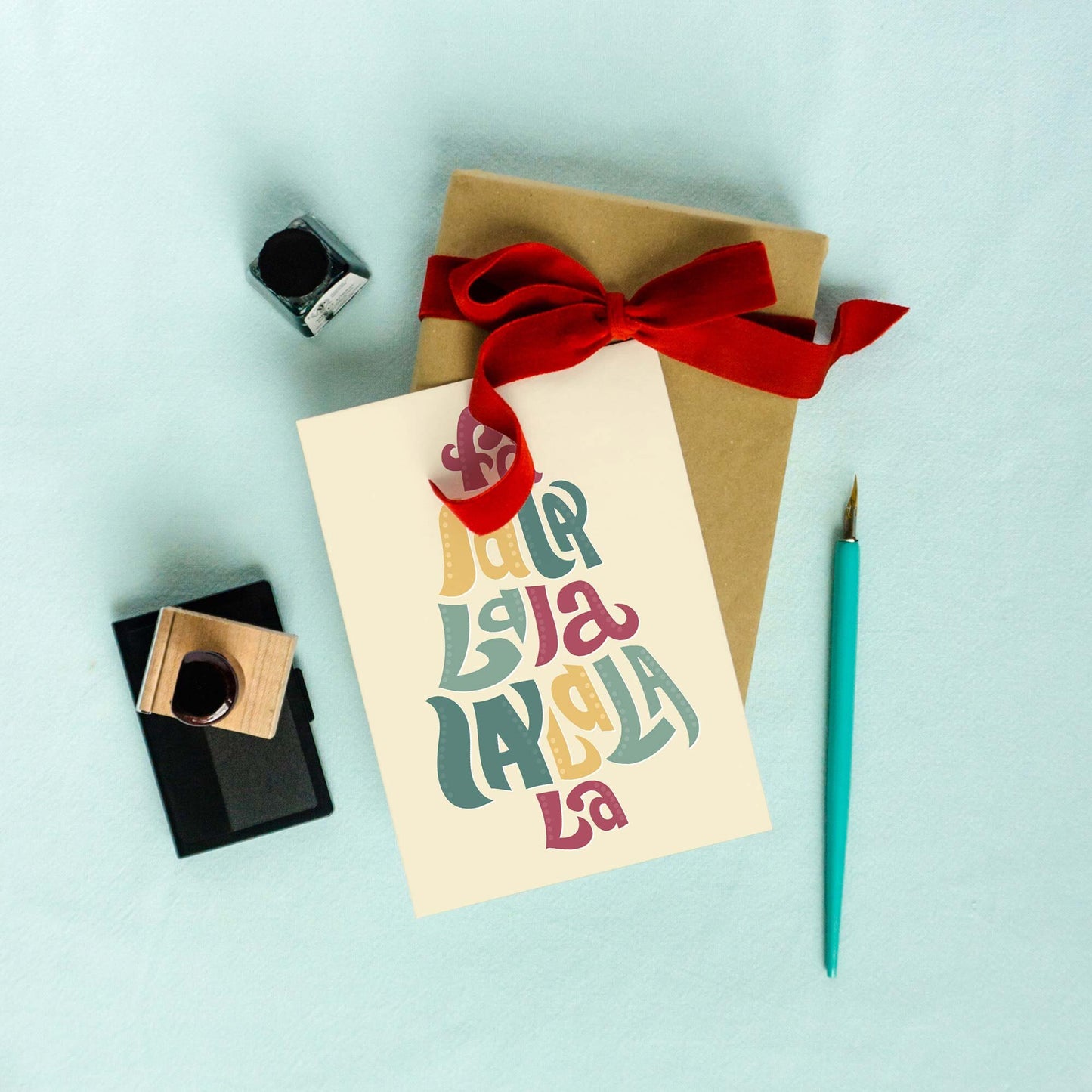 Fa La La La Christmas Card