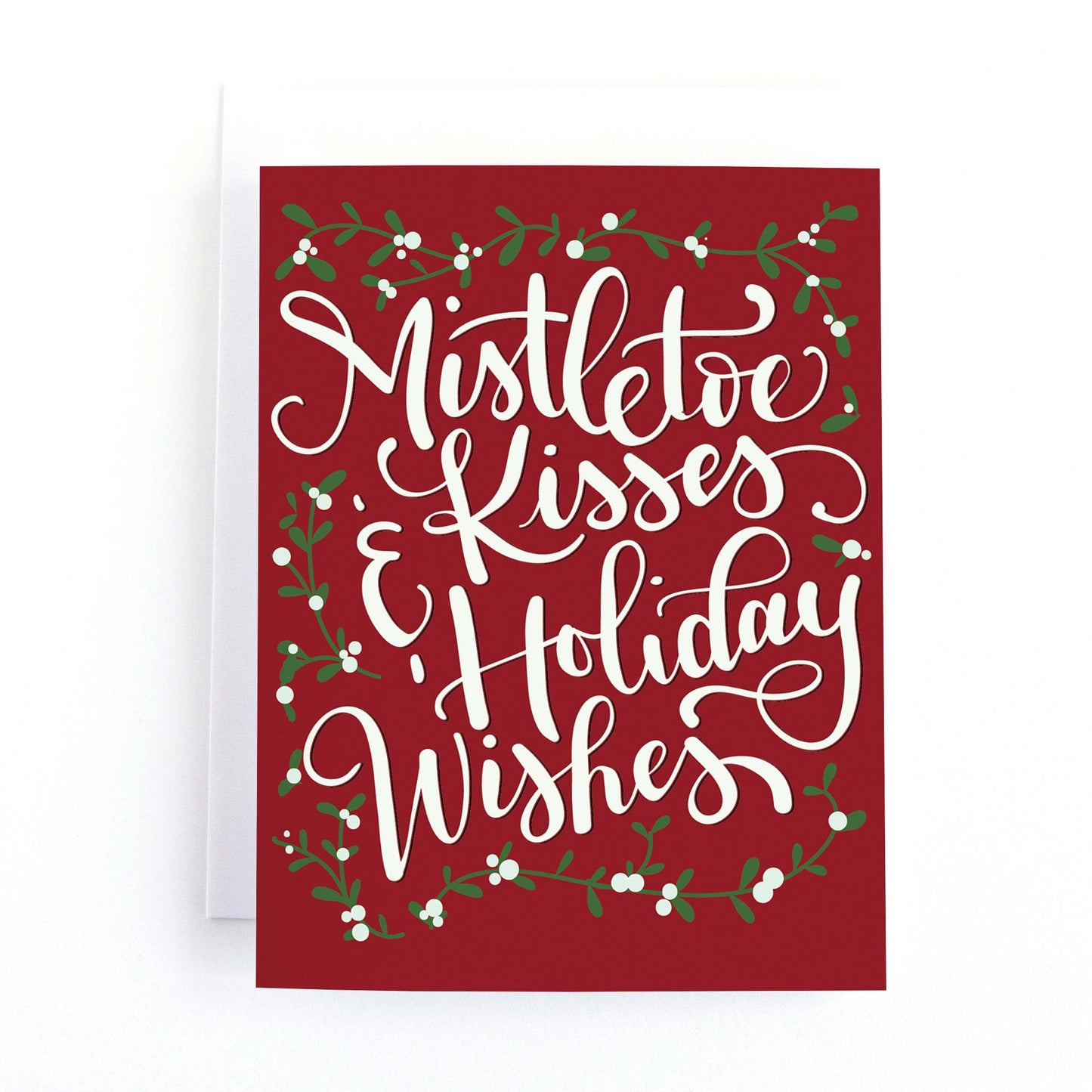 Mistletoe Kisses Christmas Card