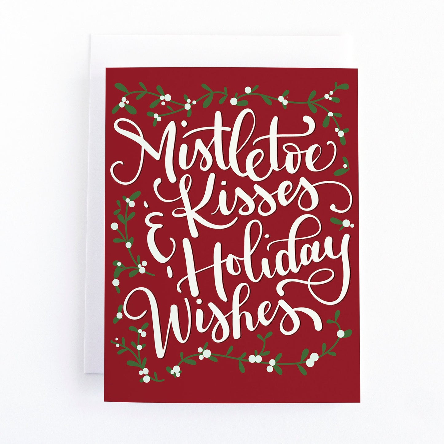 Mistletoe Kisses Christmas Card