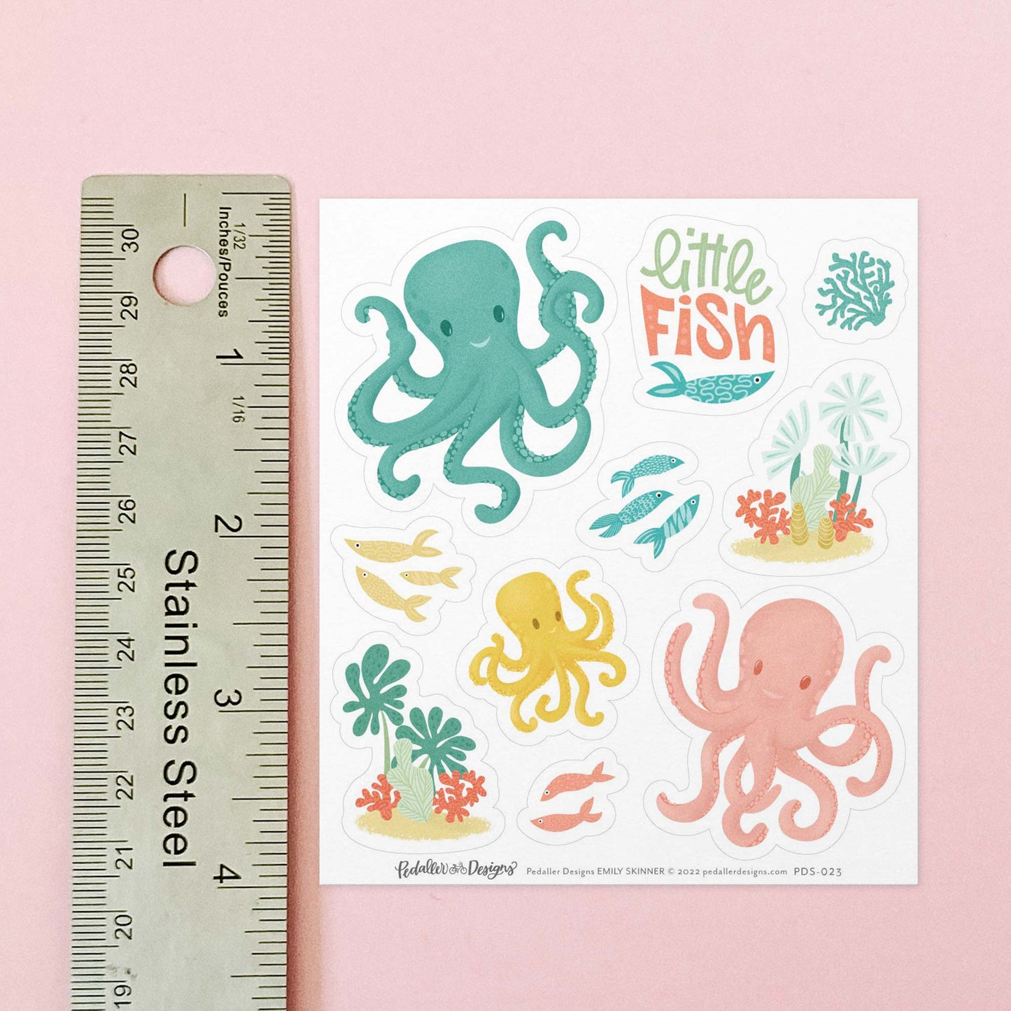 Octopus Stickers Sheet