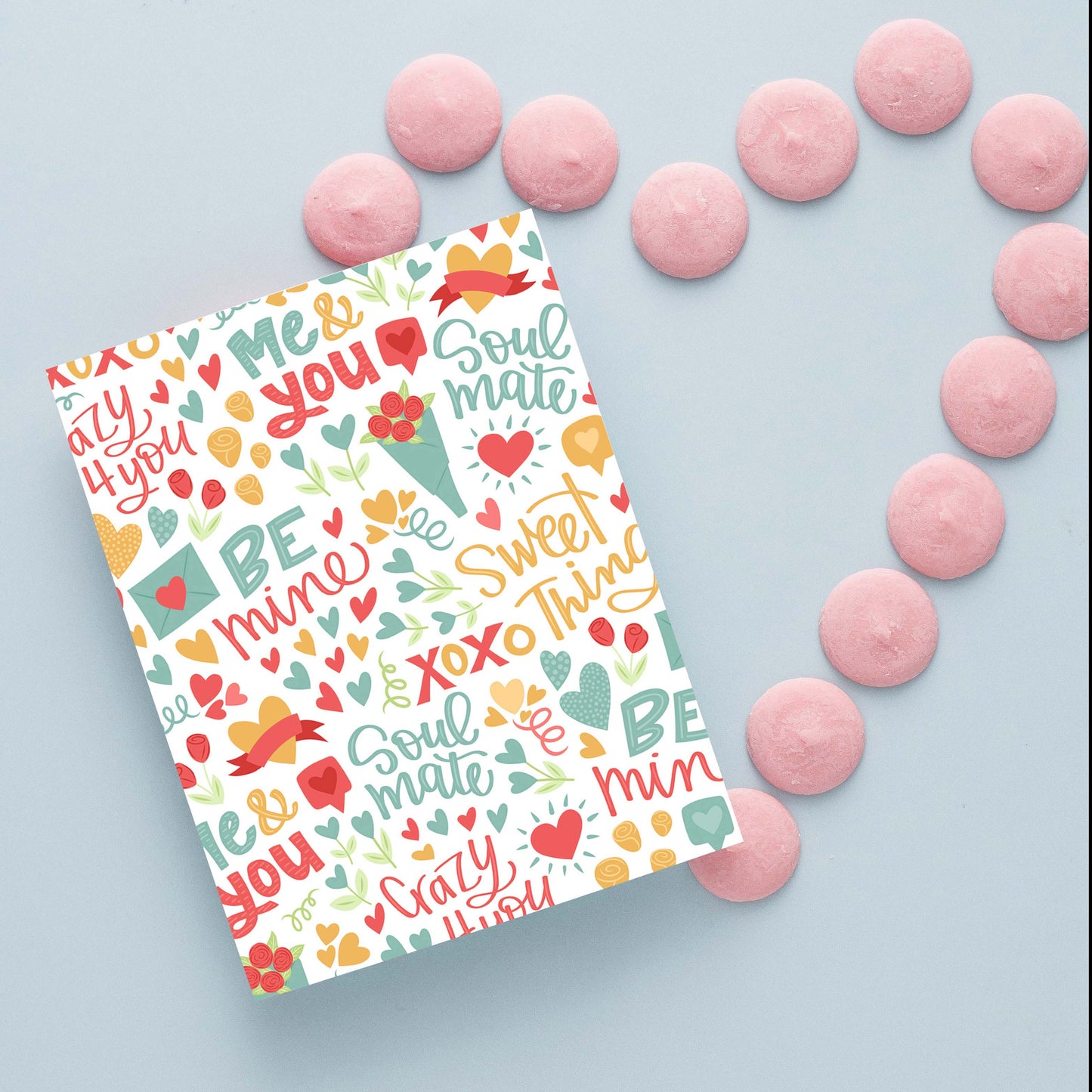 Valentine Doodles Note Card