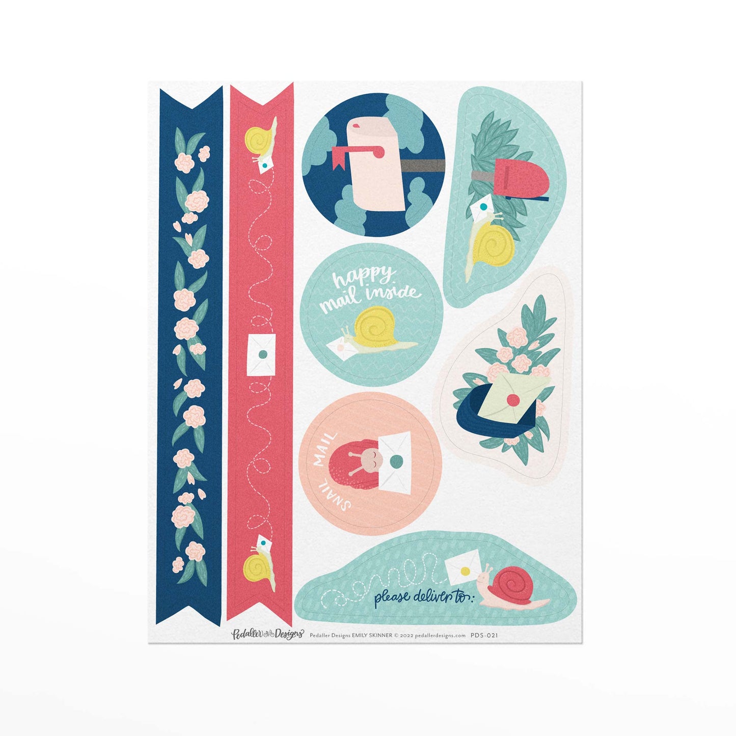 Snail Mail Stationery Set with Matching Stickers