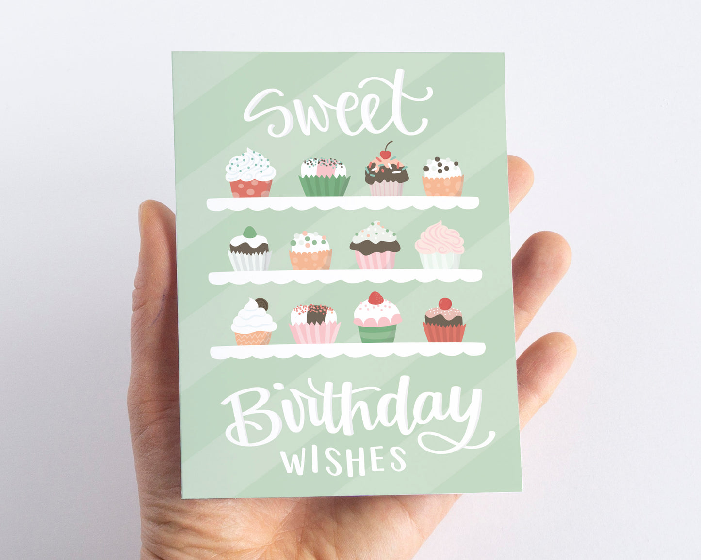 Sweet Birthday Wishes Cupcake Birthday Card