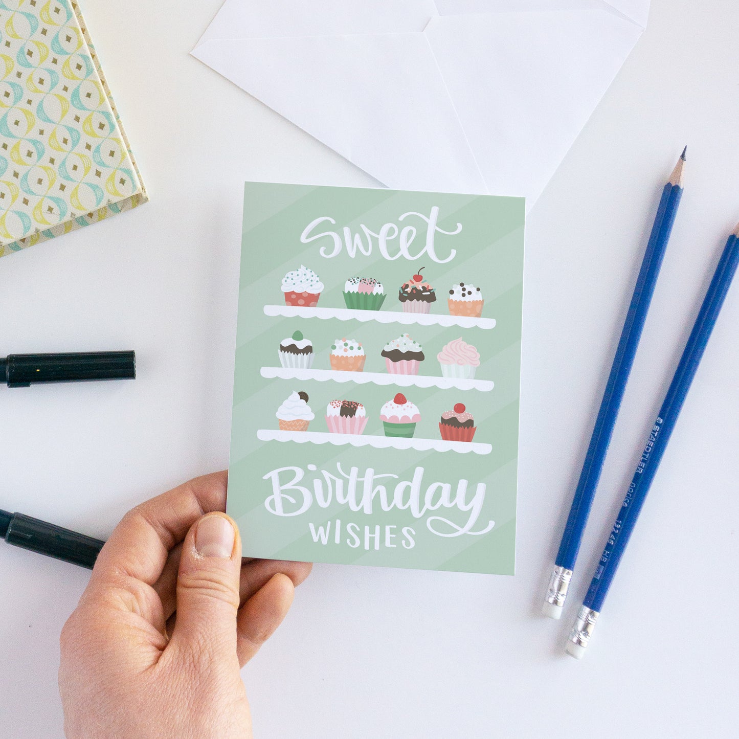 Sweet Birthday Wishes Cupcake Birthday Card