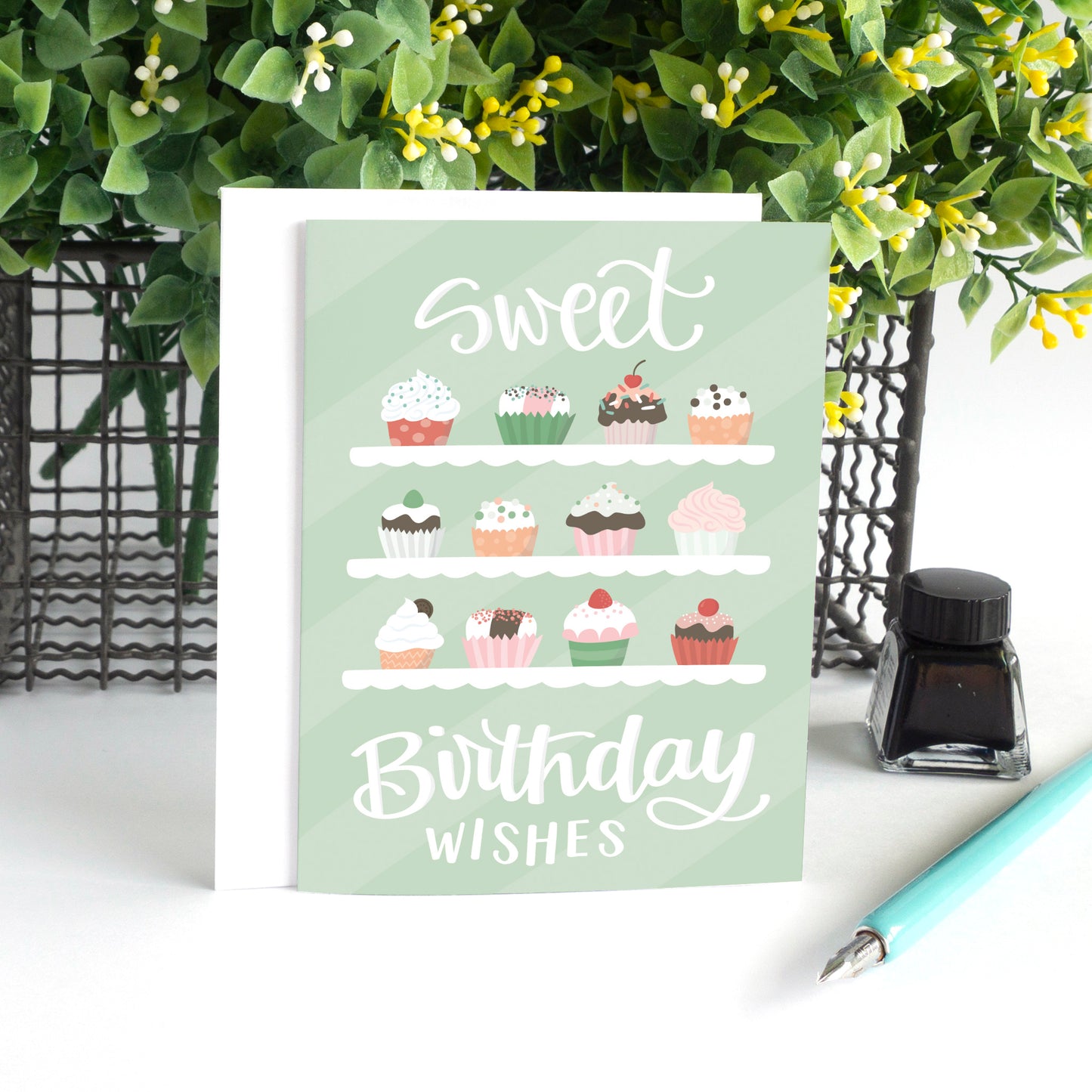 Sweet Birthday Wishes Cupcake Birthday Card