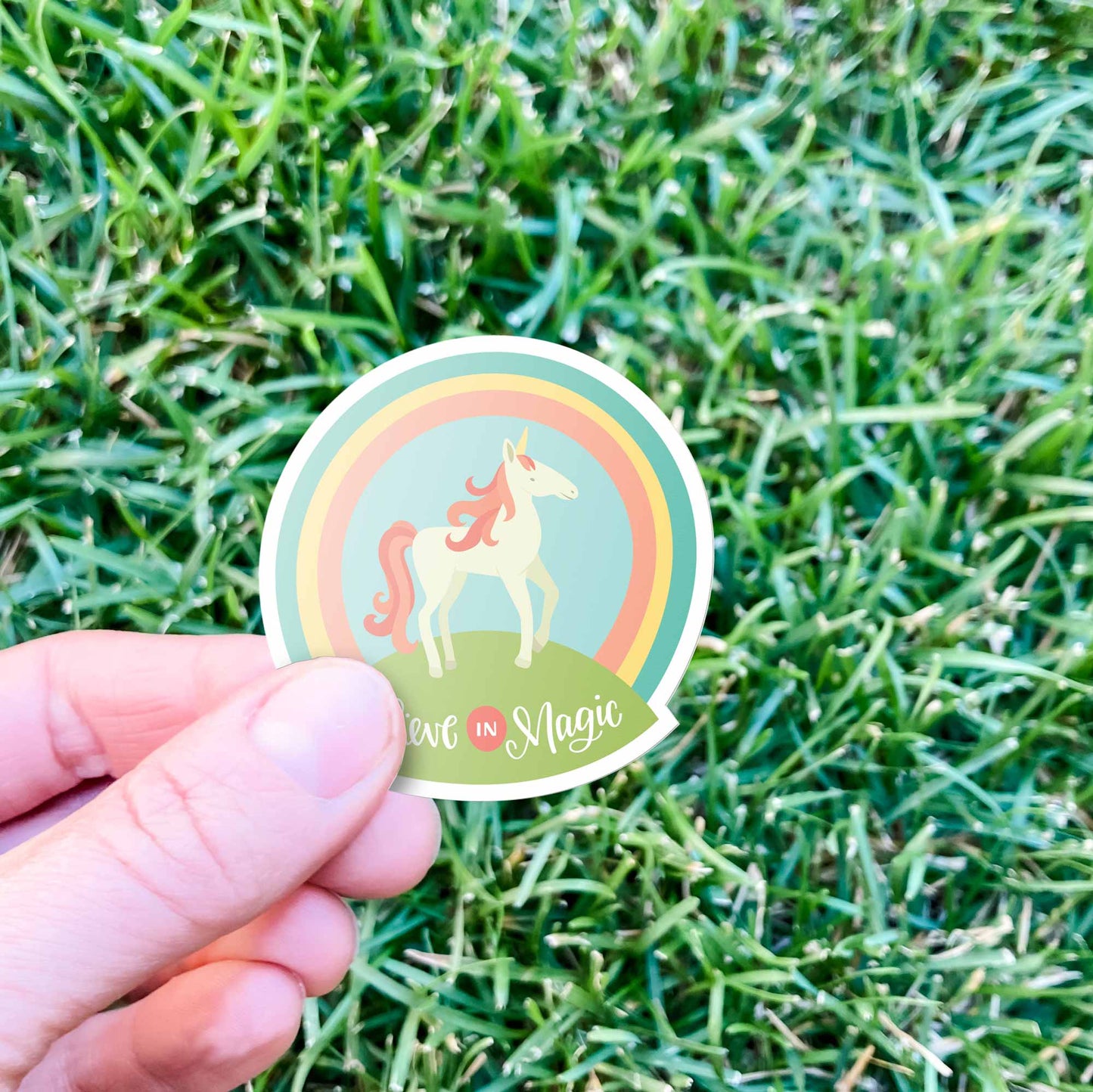 Believe in Magic Unicorn Vinyl Sticker