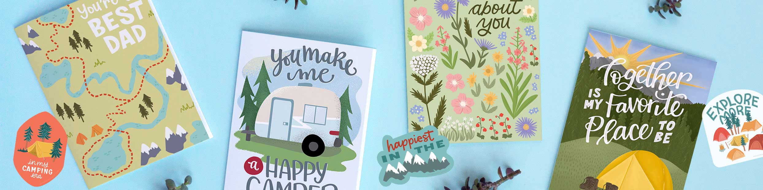 Adventure & Outdoors Lover Cards, Stickers & Gifts