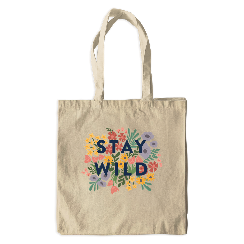 Wildflower Canvas Tote Bag