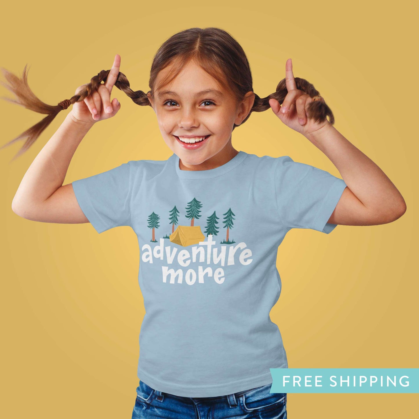 Kid's Camping T-Shirt "Adventure More"