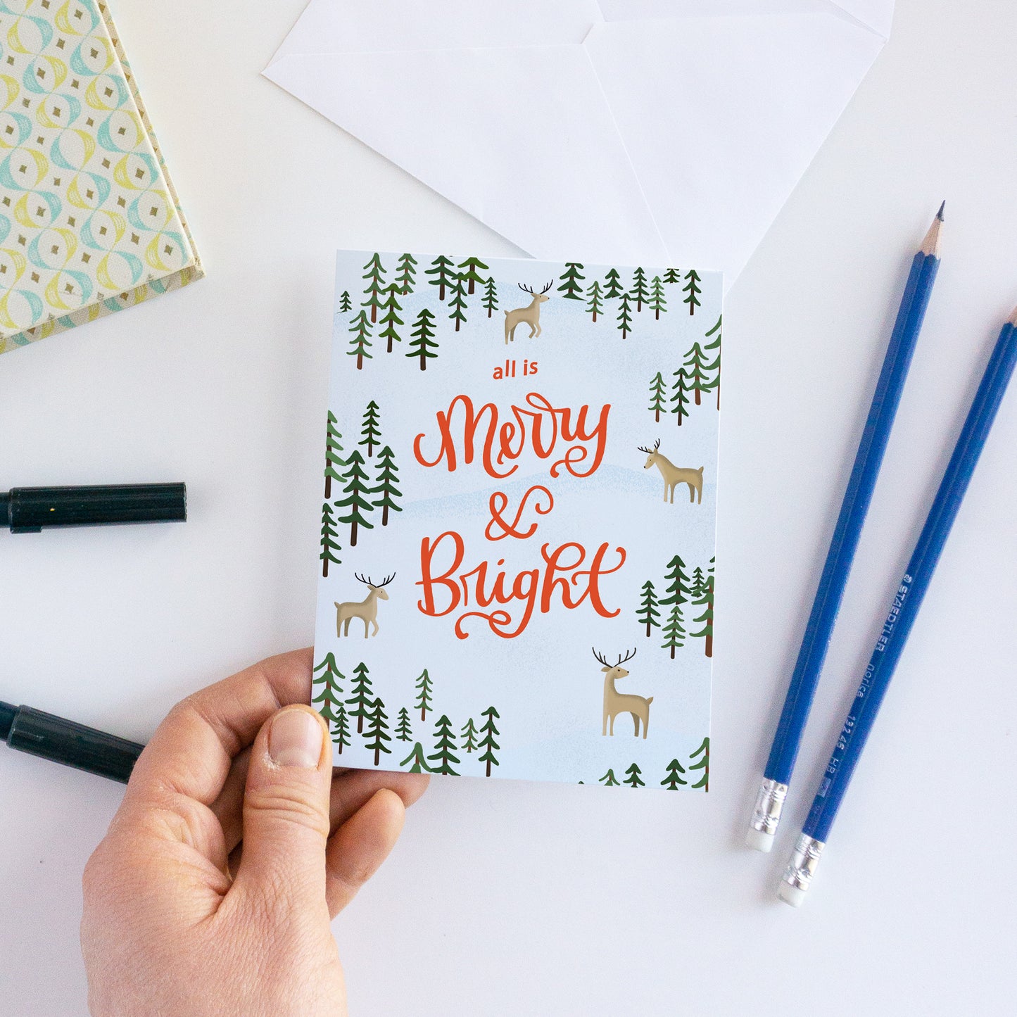 All is Merry & Bright Christmas Card