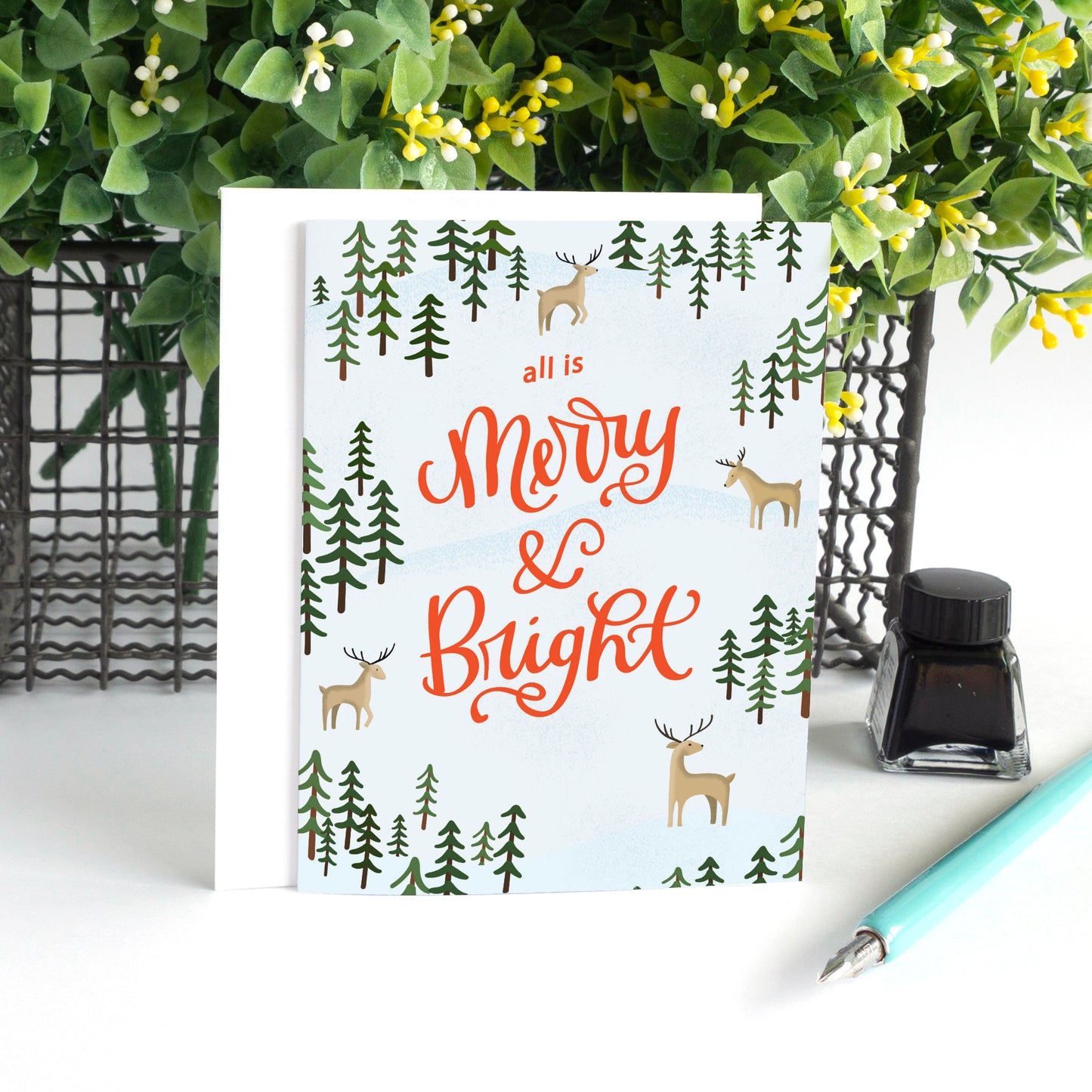 All is Merry & Bright Christmas Card