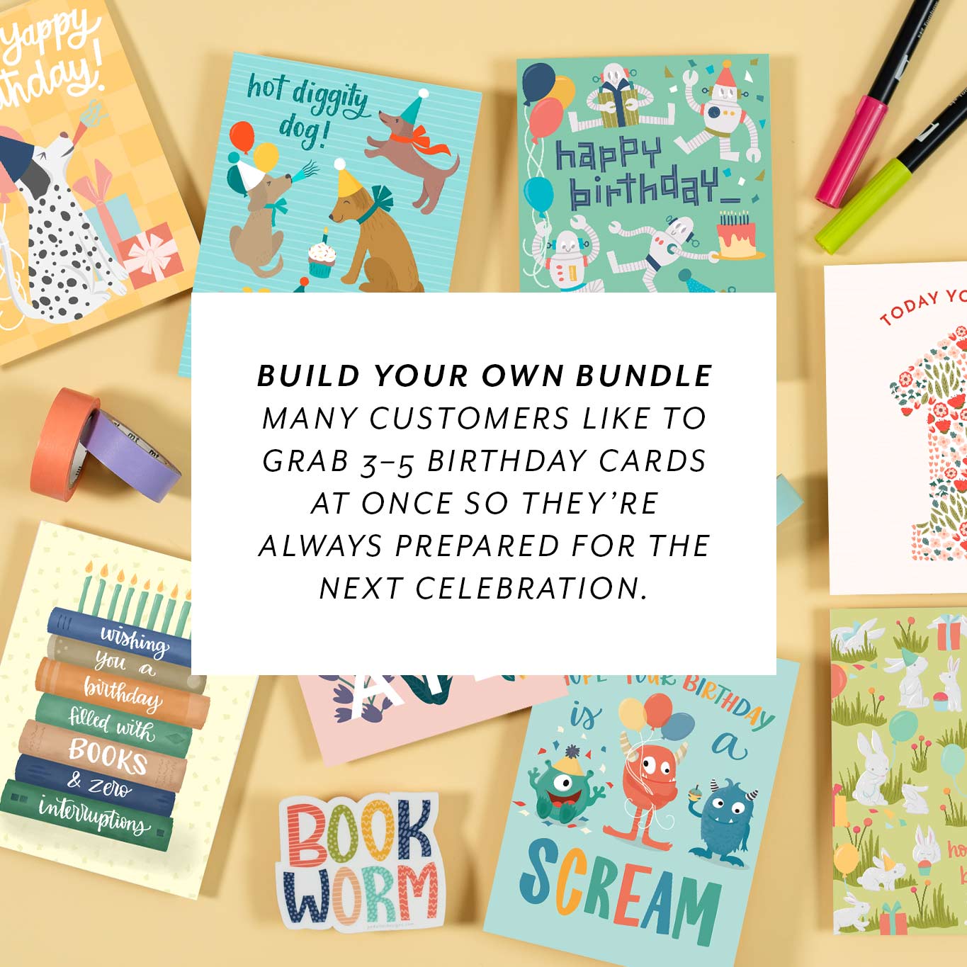 Cupcake Birthday Gift Tag Sticker Sheet Set